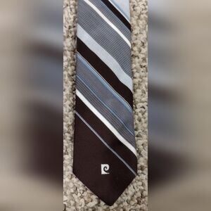Pierre Cardin Men's Necktie, Multicolor, Striped Pattern, Polyester Blend